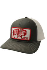 Red Dirt Hat Company Red Original Buffalo-Charcoal/White RDHC57 Cap