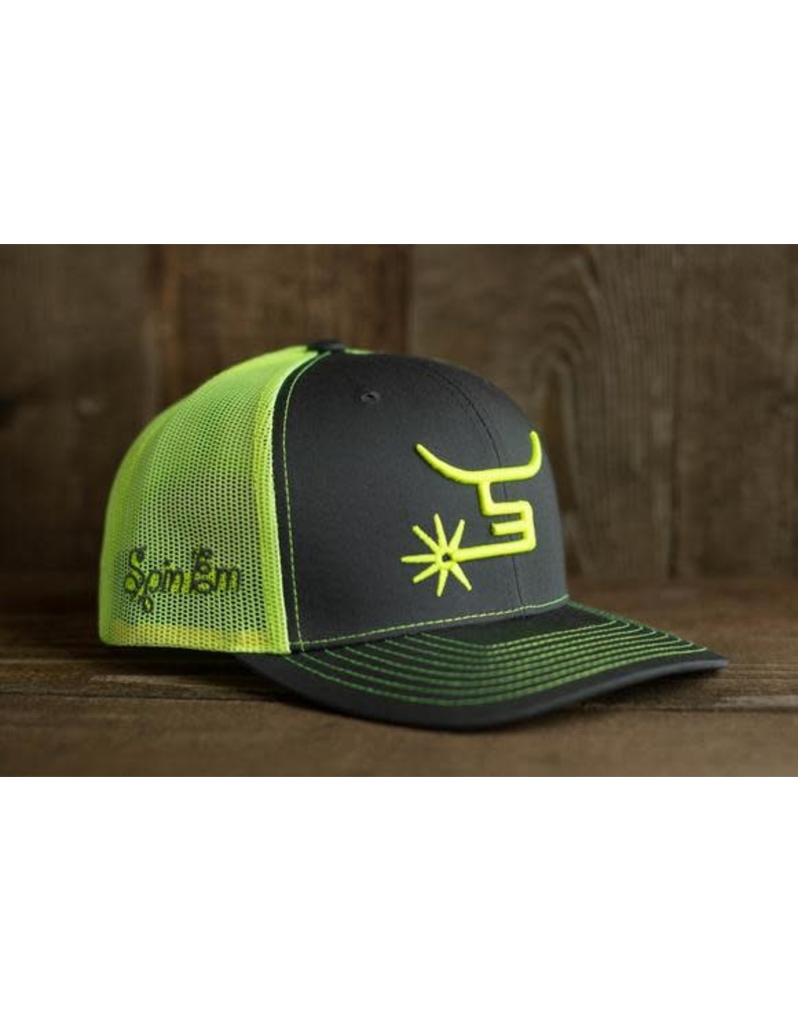 Spin Em Spin Em "Bolt" Safety Yellow/Charcoal Cap