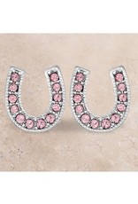 Montana Silversmith ER808PK Pink Horseshoe Earrings