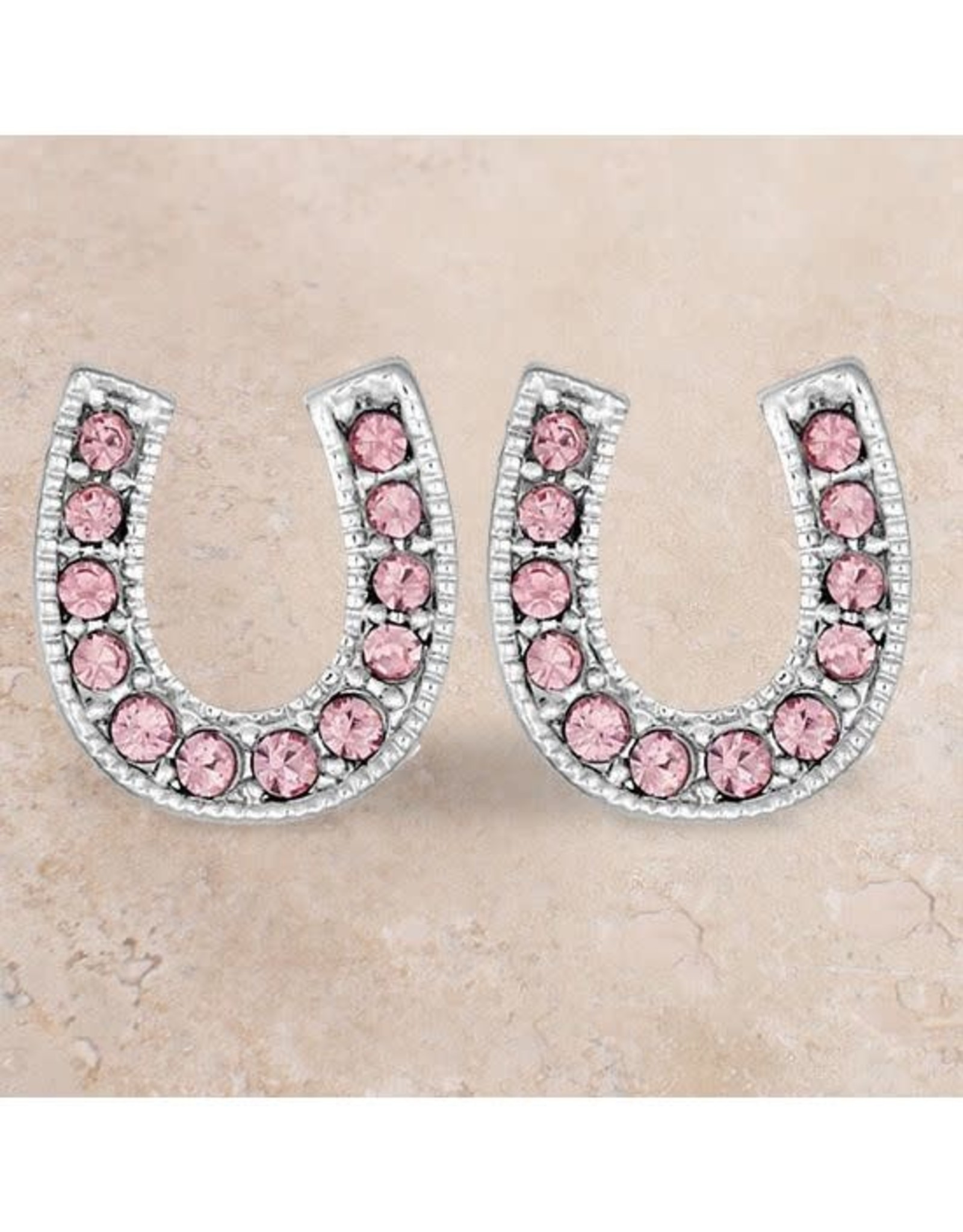 Montana Silversmiths Montana Silversmith ER808PK Pink Horseshoe Earrings