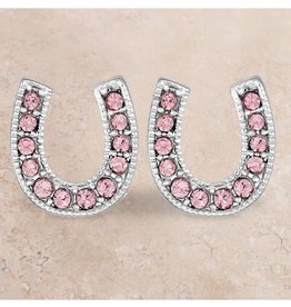 Montana Silversmiths Montana Silversmith ER808PK Pink Horseshoe Earrings