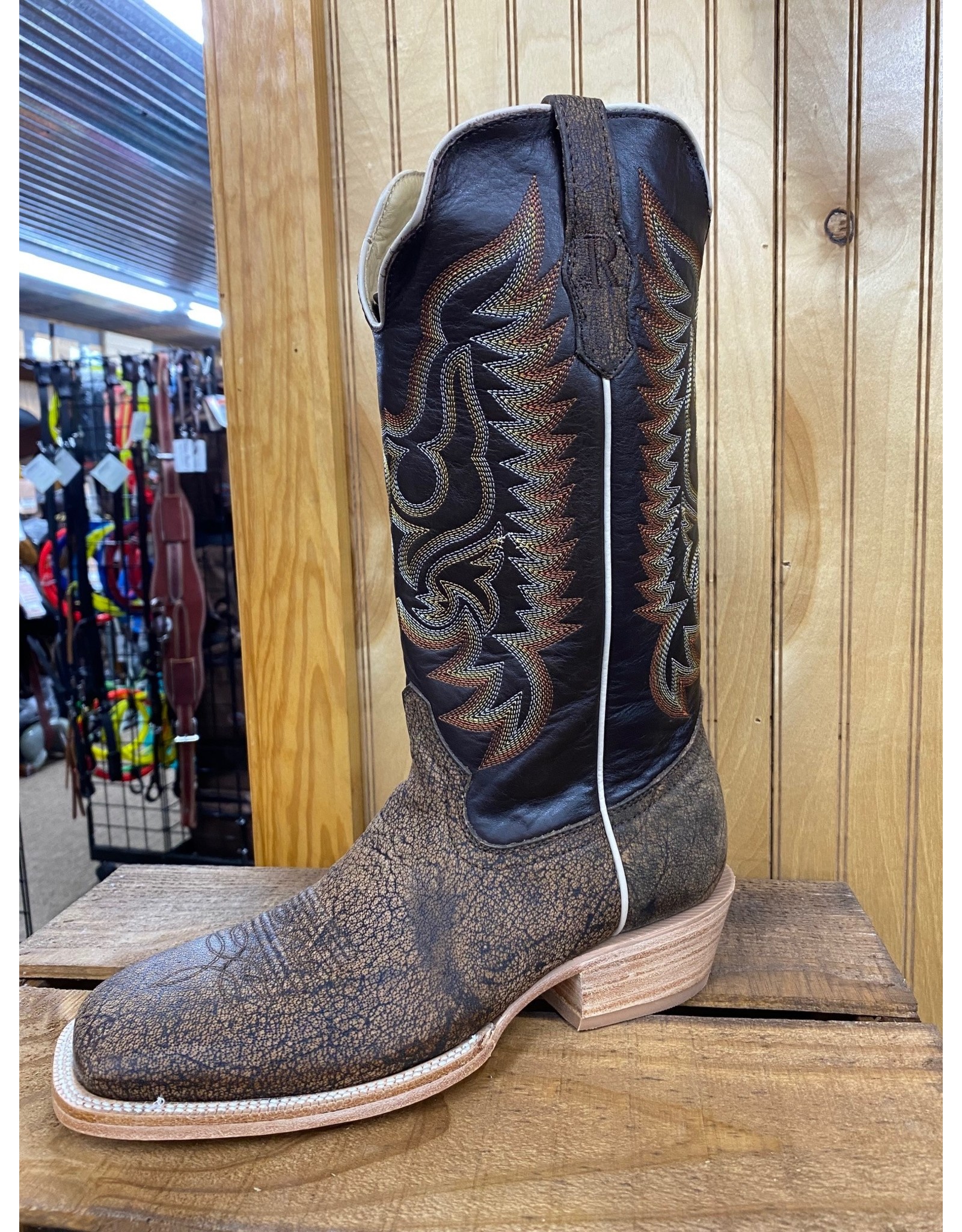 R. Watson Men's Safari Tan Cape Buffalo RW7101-2 Exotic Western Boots ...