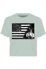 Moss Bros Men's "American Bronc" CB-1631 Athletic Heather Grey T-Shirt