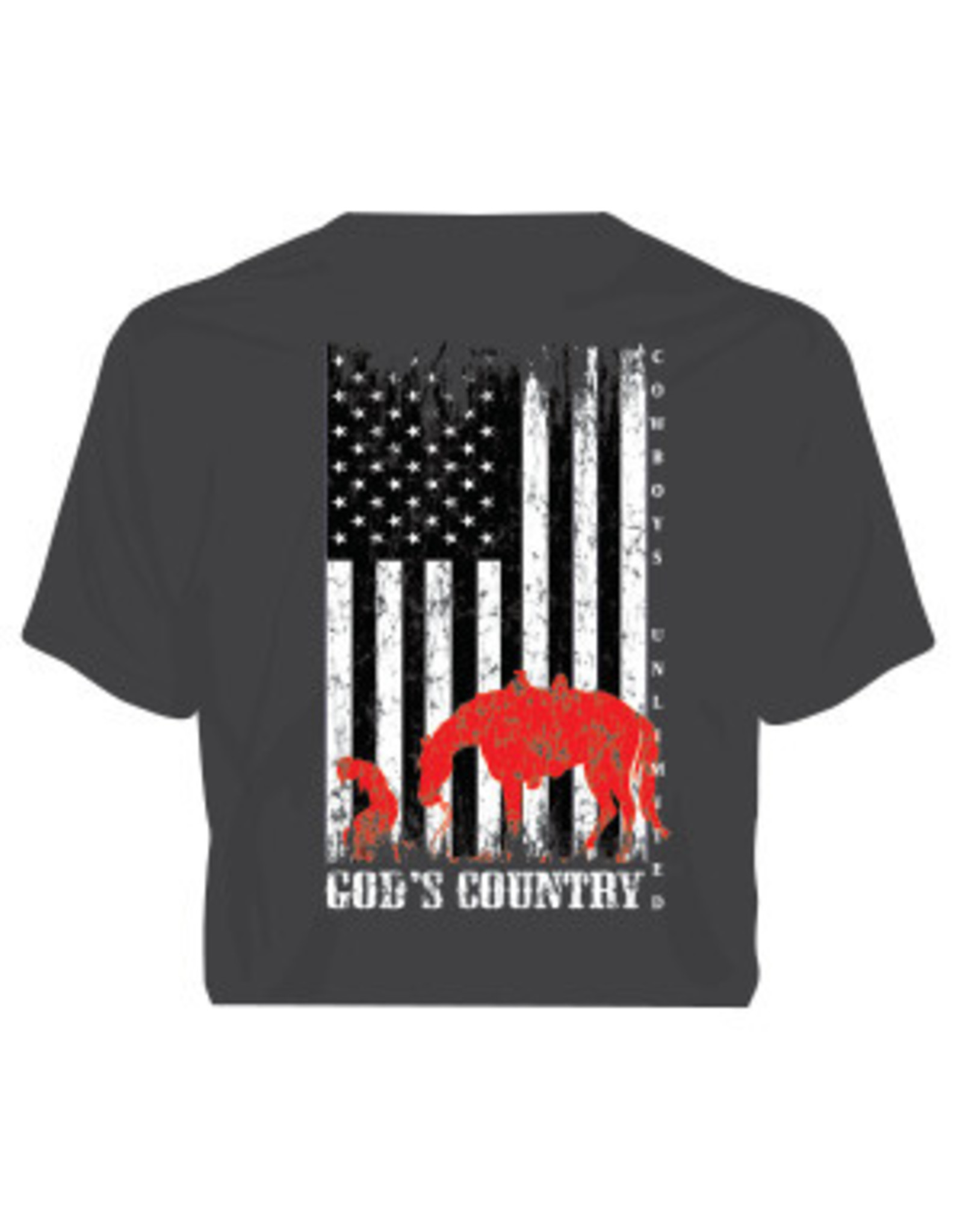 Moss Bros Kids "God's Country" KDS-1921 Heather/Flag Tee