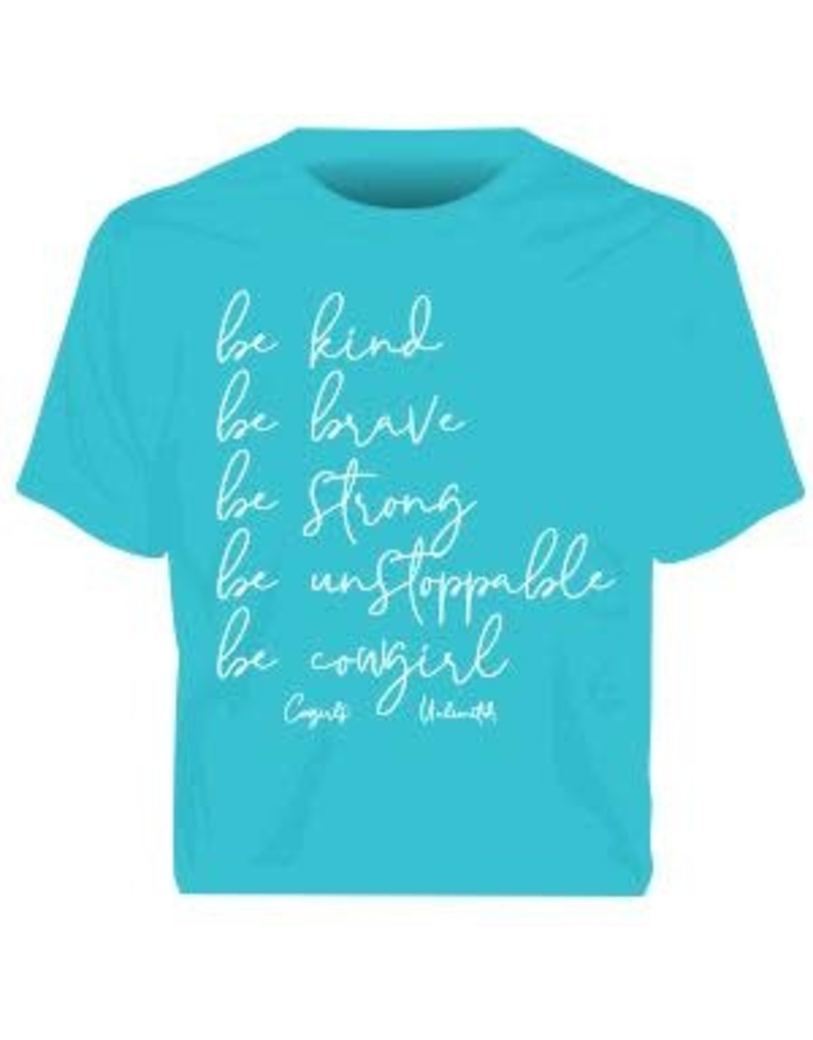 Moss Bros Ladies "Be Cowgirl" CH-1926 Neon Blue T-Shirt