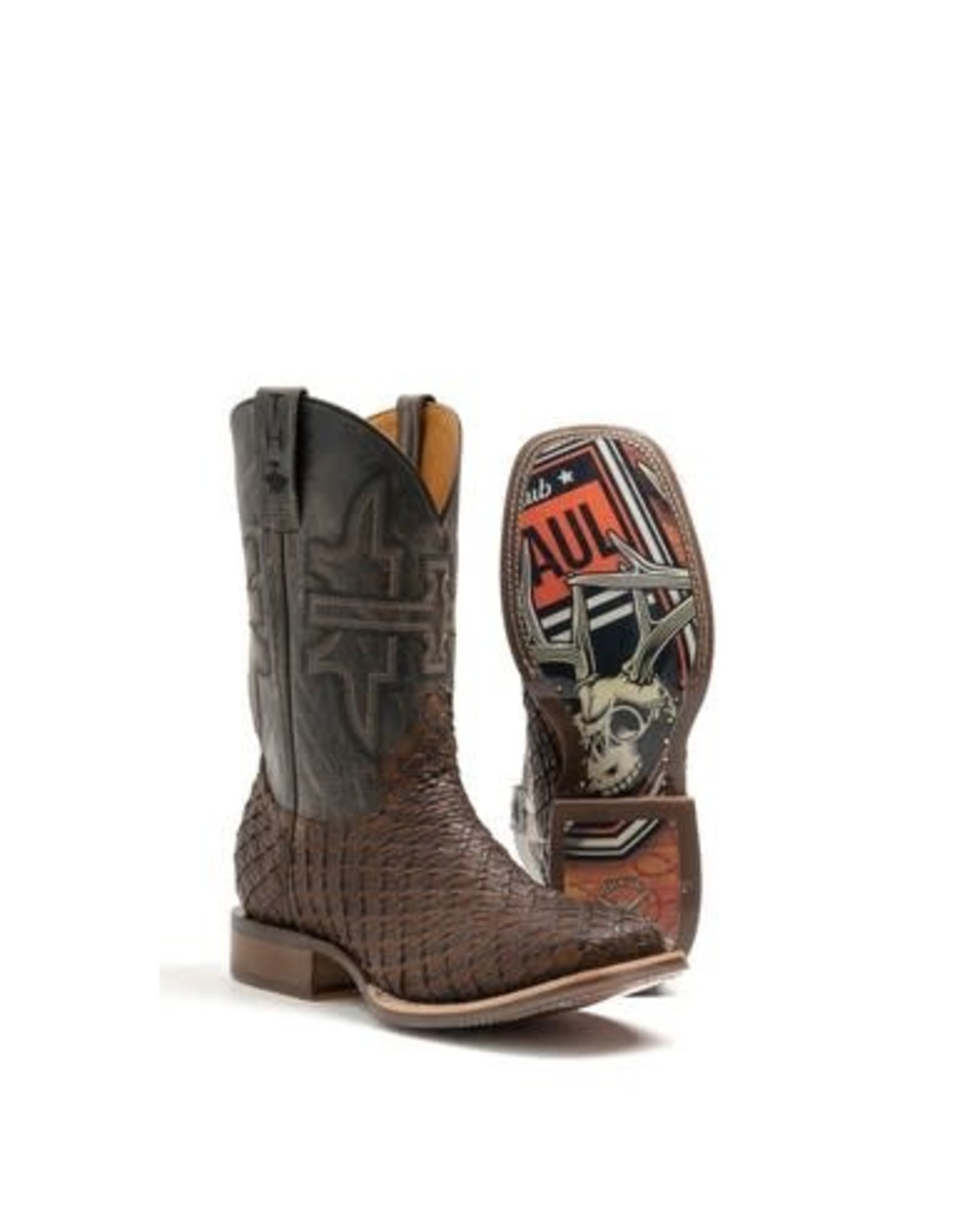 Tin Haul Men's Son Of A Buck 14-020-0077-0440 with Hunter Sole  Western Boots