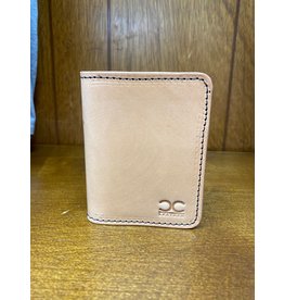 Chase Combs Leather Chase Combs Leather Smooth Tan Branded Leather Bifold Wallet