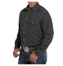 Cinch Men's Black Aztec Print Modern Fit MTW1303051 Long Sleeve Shirt