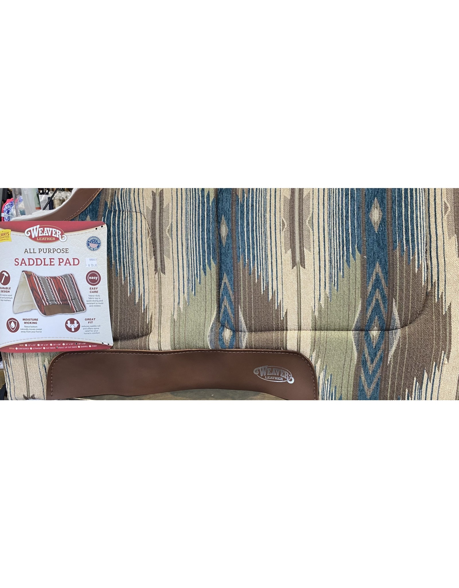 Weaver Weaver All-Purpose Tan Aztec 35-9308-H74 Fleece Saddle Pad