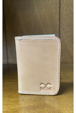 Chase Combs Leather Chase Combs Leather Smooth Tan Minimalist Branded Leather Bifold Wallet