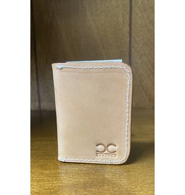 Chase Combs Leather Smooth Tan Minimalist Branded Leather Bifold Wallet