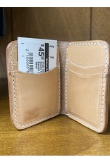 Chase Combs Leather Chase Combs Leather Smooth Tan Minimalist Branded Leather Bifold Wallet