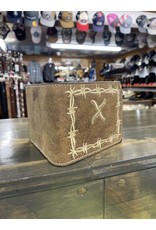 Twisted X Twisted X Soft Barbwire Distressed Brown Logo Bifold XRC-14TB Wallet