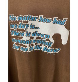 Moss Bros Ladies "Someone Waiting at the Barn" ASST Brown/Teal T-Shirt