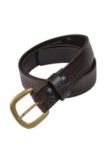 Marc Wolf Marc Wolf Kid's 110B Basketweave Brown Leather Belt