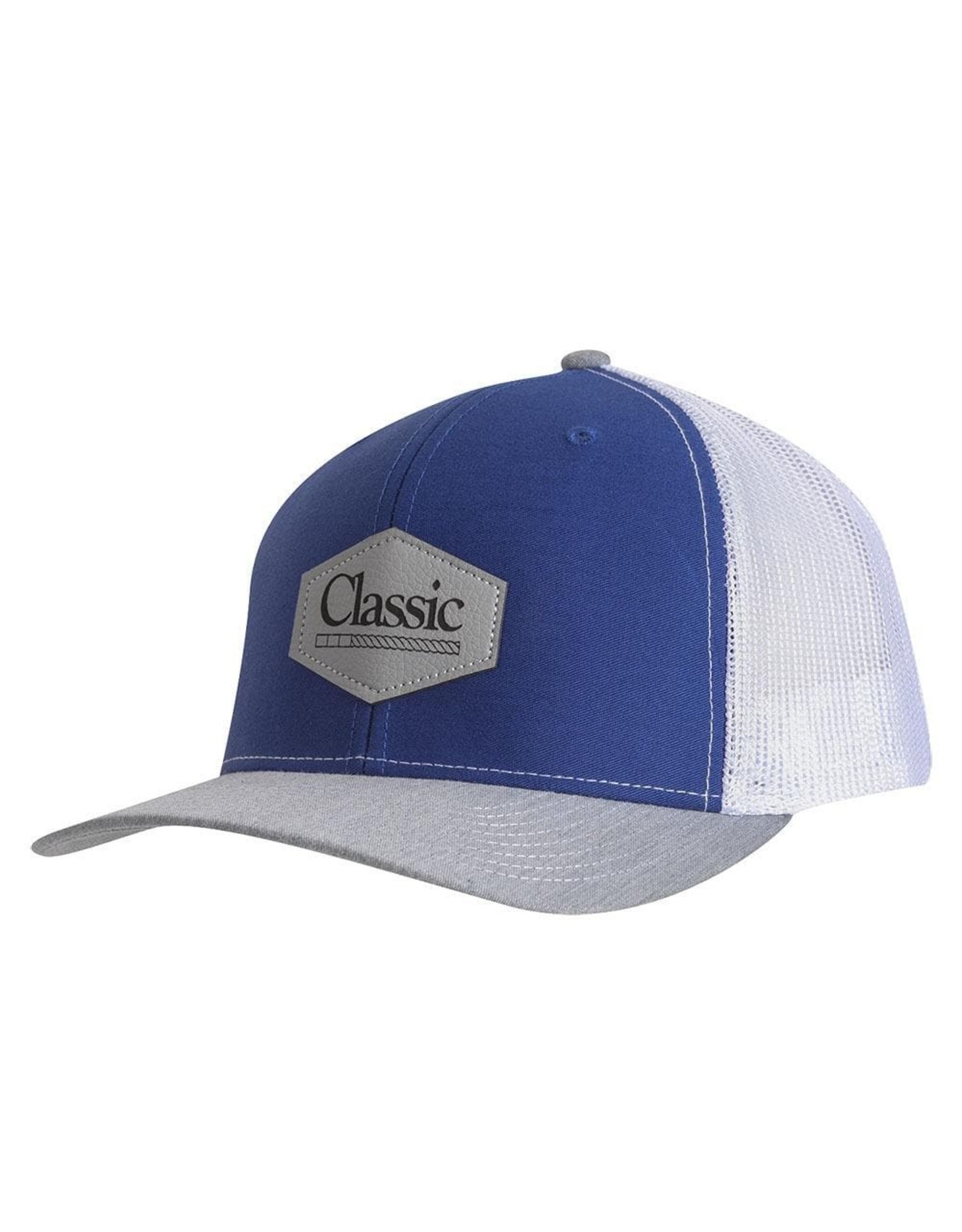 Classic Equine Classic Equine Faux Leather Logo CAPCR49 Royal/Heather Gray Cap