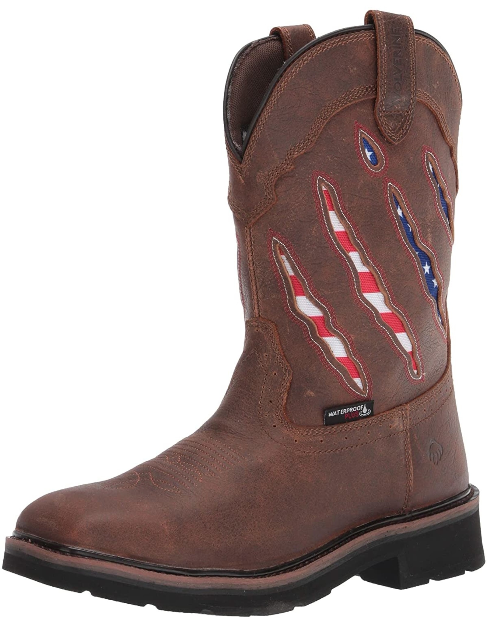 Wolverine Men's Rancher Claw American Flag W200138 Soft Toe Waterproof Work Boots
