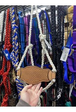 Martin Martin Saddlery White Mule Tape Basket Stamped Leather Noseband HALTERBRLNBT Halter