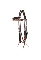 Cashel Cashel Beaded Chocolate/Tan SA-HB19BD-CHTN Browband Headstall