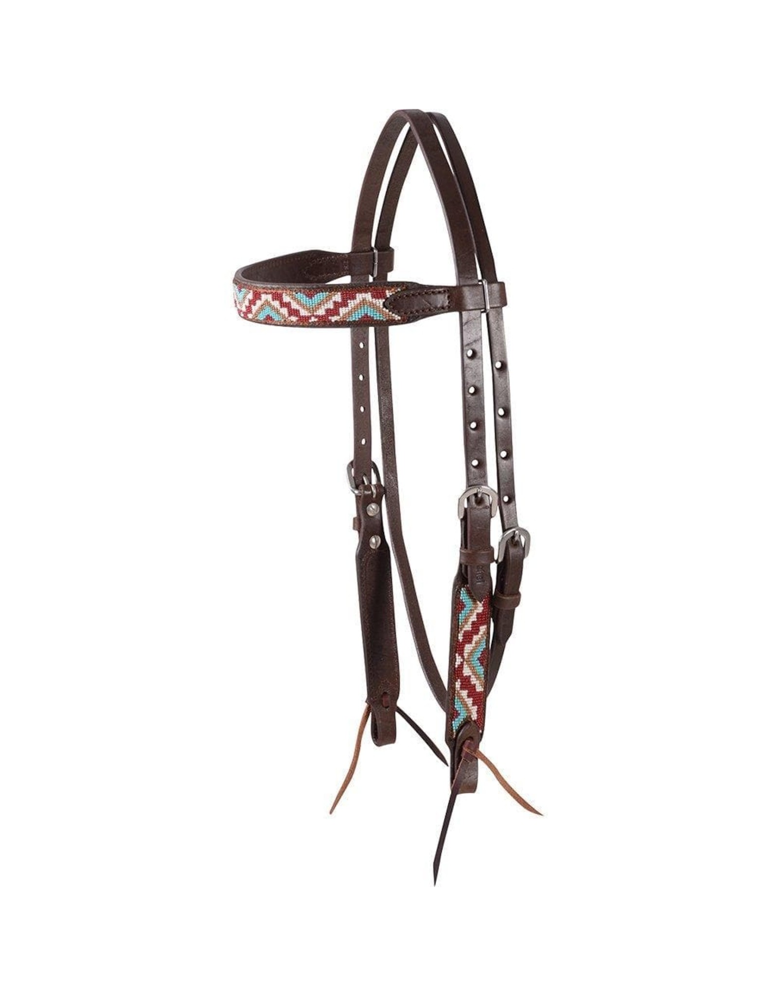 Cashel Cashel Beaded Chocolate/Tan SA-HB19BD-CHTN Browband Headstall