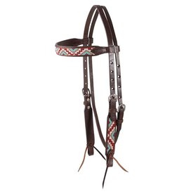 Cashel Cashel Beaded Chocolate/Tan SA-HB19BD-CHTN Browband Headstall