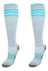 Boot Doctor Boot Doctor Grey/Teal 0414006 Over the Calf Socks Sz. Medium