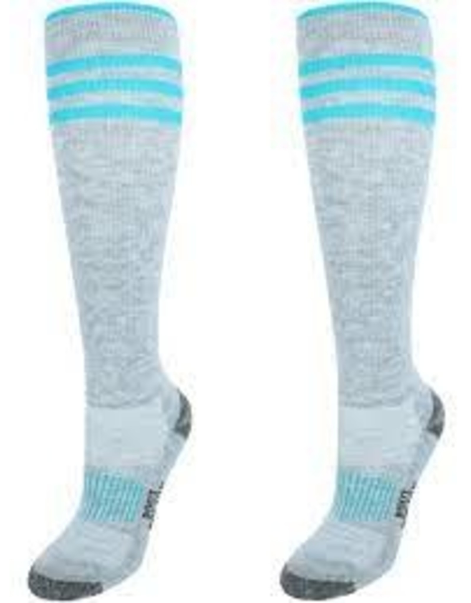 Boot Doctor Boot Doctor Grey/Teal 0414006 Over the Calf Socks Sz. Medium