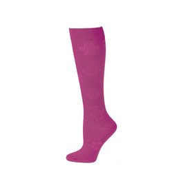 Boot Doctor Boot Doctor Pink Succulent Cactus 0418030 Over the Calf Socks Sz. Medium