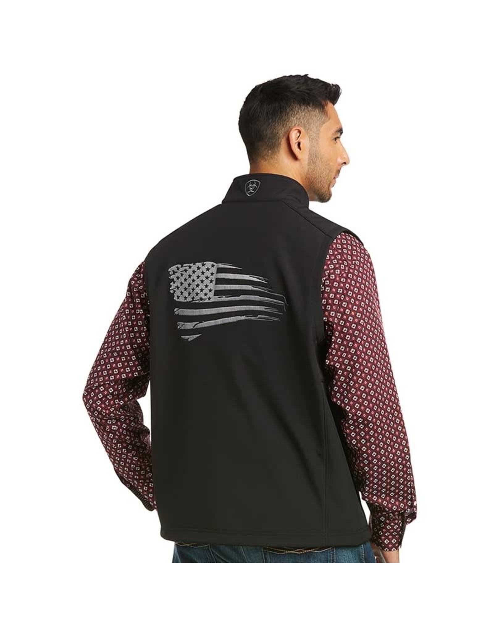 Ariat Men's Logo 2.0 Patriot Black 10037559 Softshell Vest