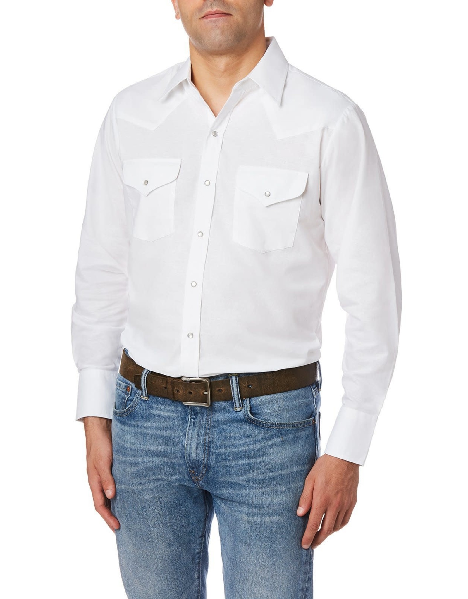 Ely Walker Men's Wrinkle Resistant White 1520965 Western Shirt