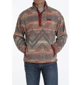 Cinch Men's Burgundy Multi Color Southwestern Print MWK1514008BUR Pullover