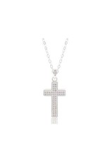 Montana Silversmiths Montana Silversmiths Unwavering Faith Rhinestone Cross NC4498 Necklace