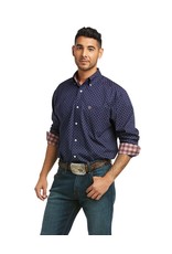 Ariat Men's Wrinkle Free Leon Classic Fit Peacoat Navy 10036943 Western Shirt
