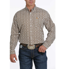 Cinch Men's Classic Fit Tan/Grey Geo Fit MTW1105256 Western Button Up Shirt