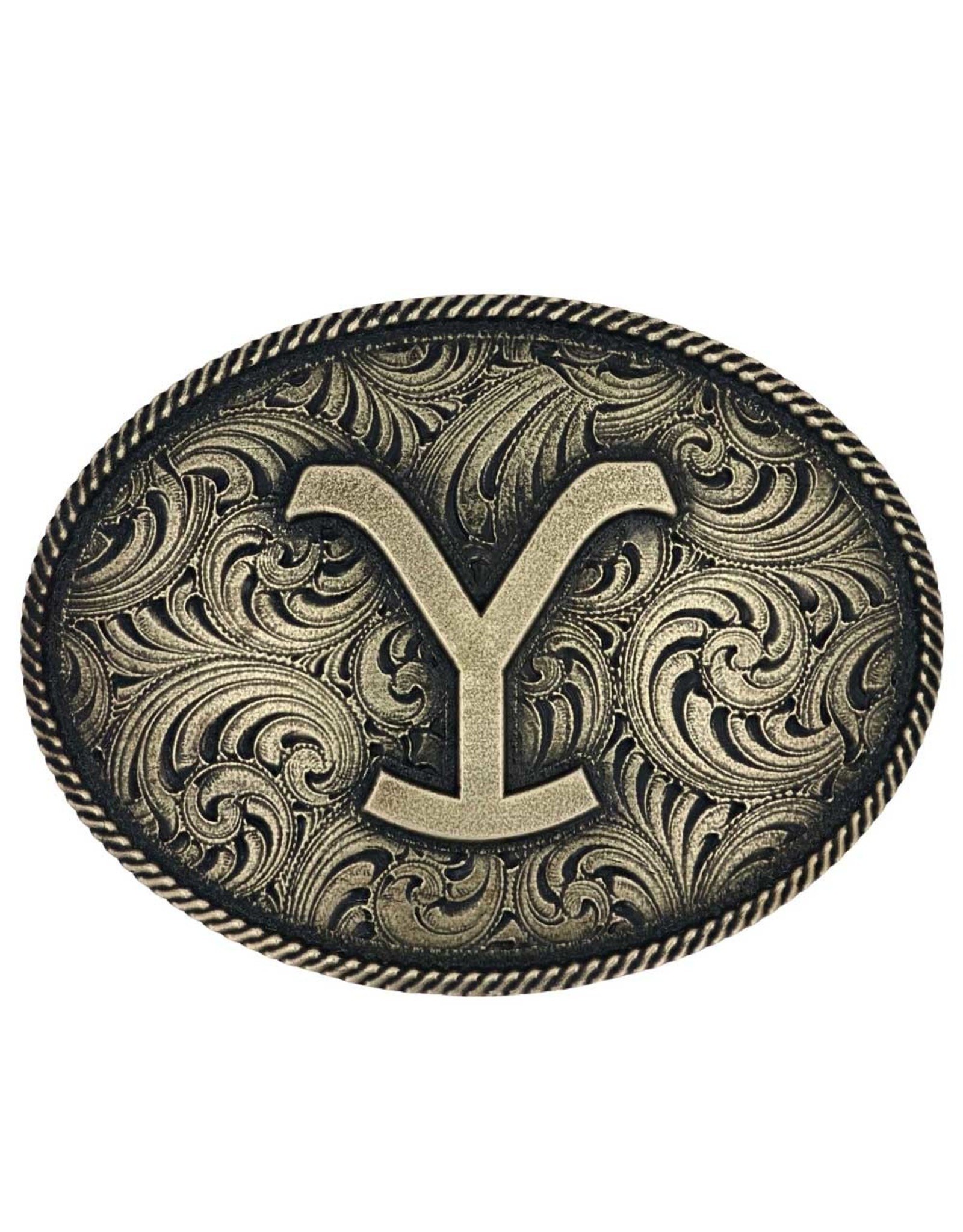Attitude Jewelry Yellowstone Dutton Ranch Floral Antiqued Brand A913YEL Belt Buckle