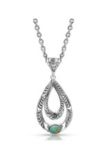 Montana Silversmiths Montana Silversmiths Hidden Canyon Silver/Turquoise NC4438 Necklace
