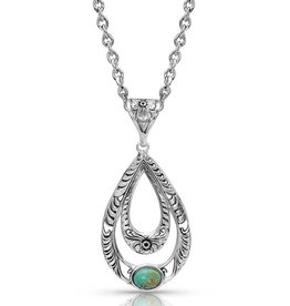 Montana Silversmiths Montana Silversmiths Hidden Canyon Silver/Turquoise NC4438 Necklace