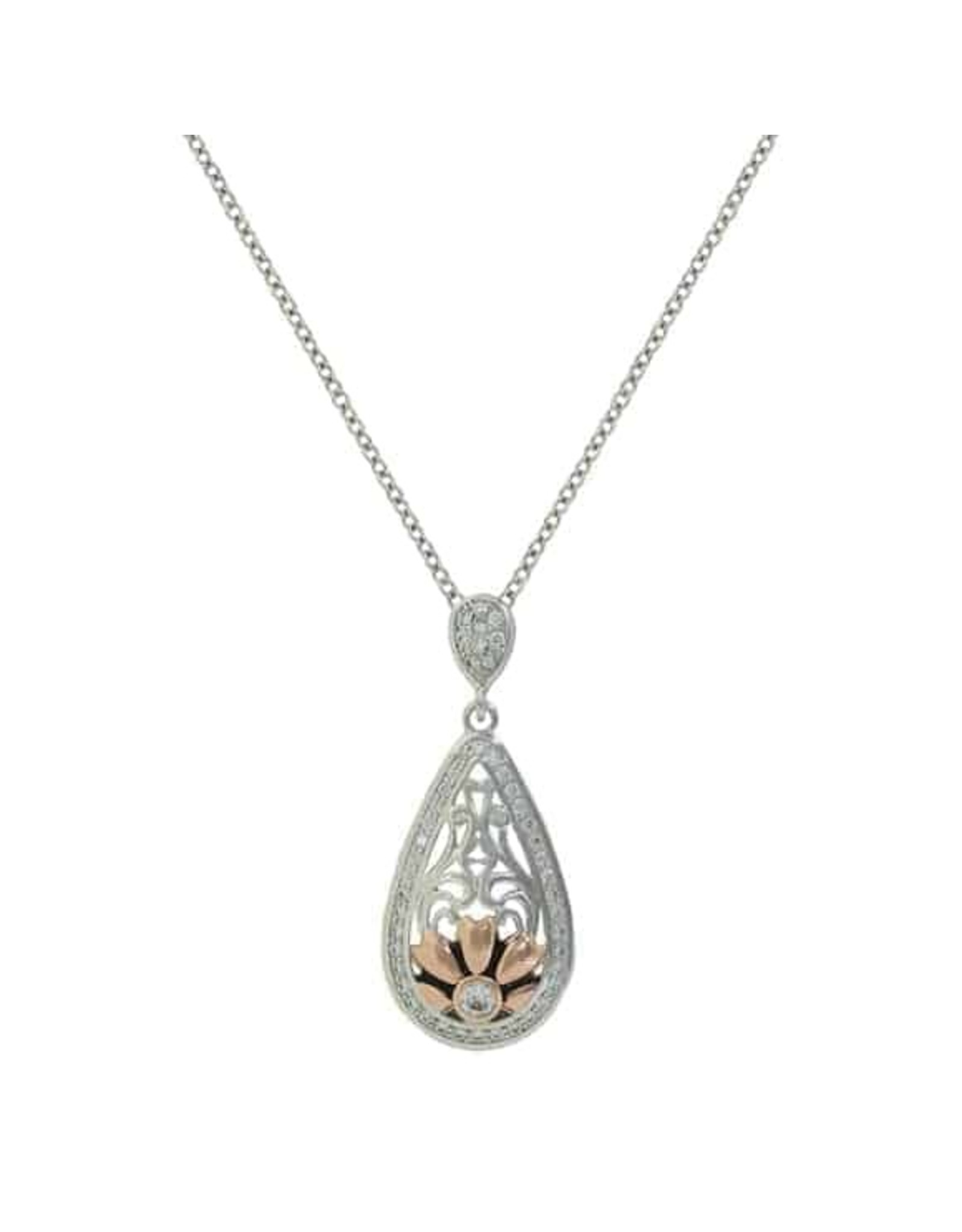 Montana Silversmiths Montana Silversmiths Rose Gold Bitteroot & Filigree Floral NC3941 Necklace