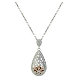 Montana Silversmiths Rose Gold Bitteroot & Filigree Floral NC3941 Necklace