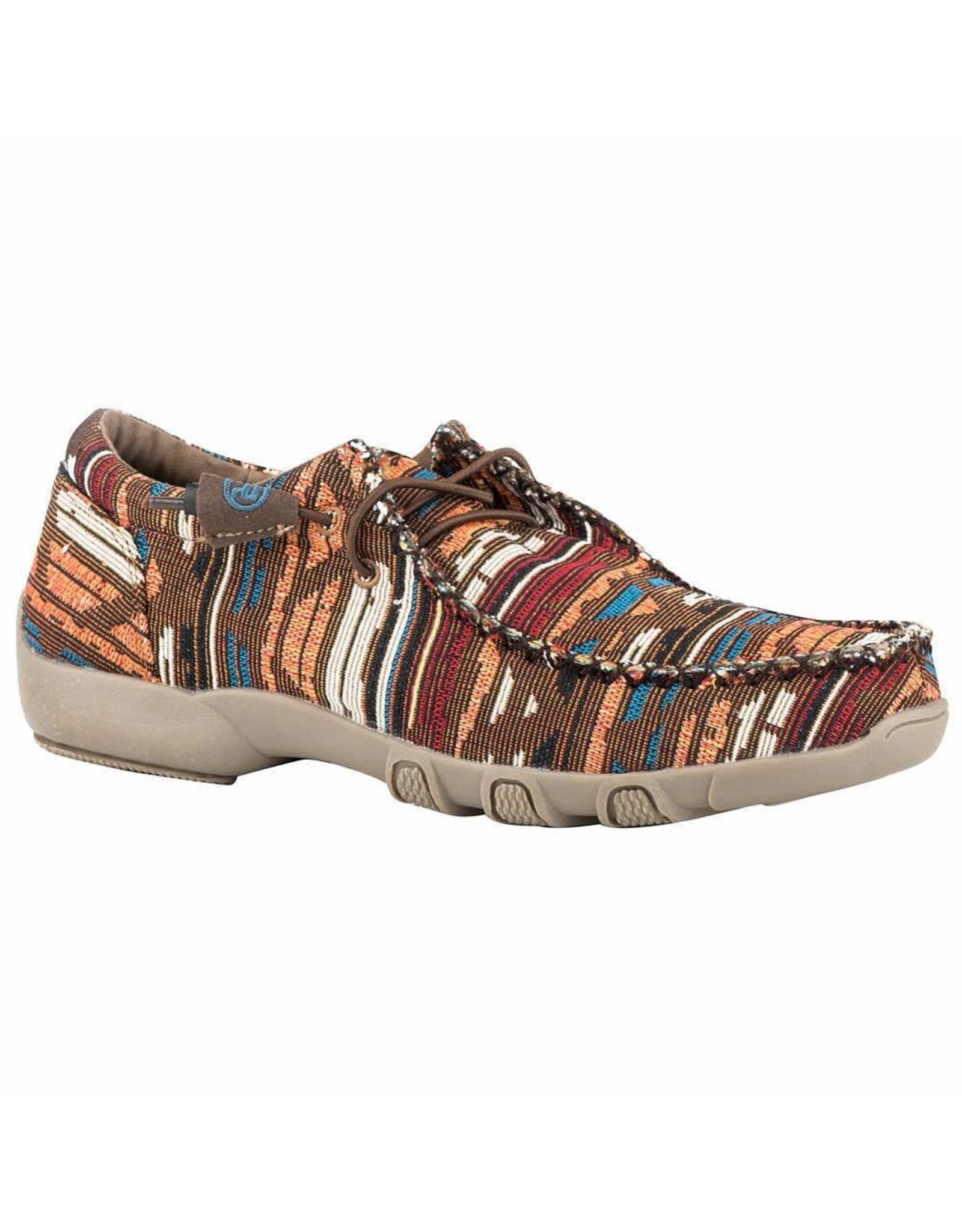 Roper Ladies Chillin Aztec 09-021-1791-2699 Brown/Burnt Orange Casual Shoes