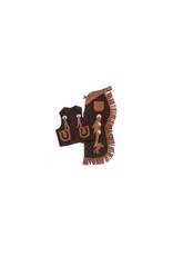 Tough 1 Tough 1 Youth Leather Horse 63-380-7-102 Vest & Chap Set - Large