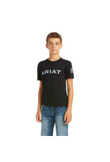 Ariat Boy's Branded 10037014 Black Flag Tee