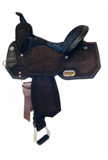 High Horse High Horse Leona Turquoise Stitched 15" Seat, Wide Tree 6230-T505-05 Barrel Saddle