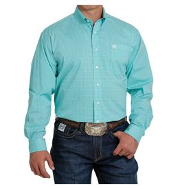 Cinch Men's Stretch Fit Turquoise Print MTW1105265TUR Western Shirt