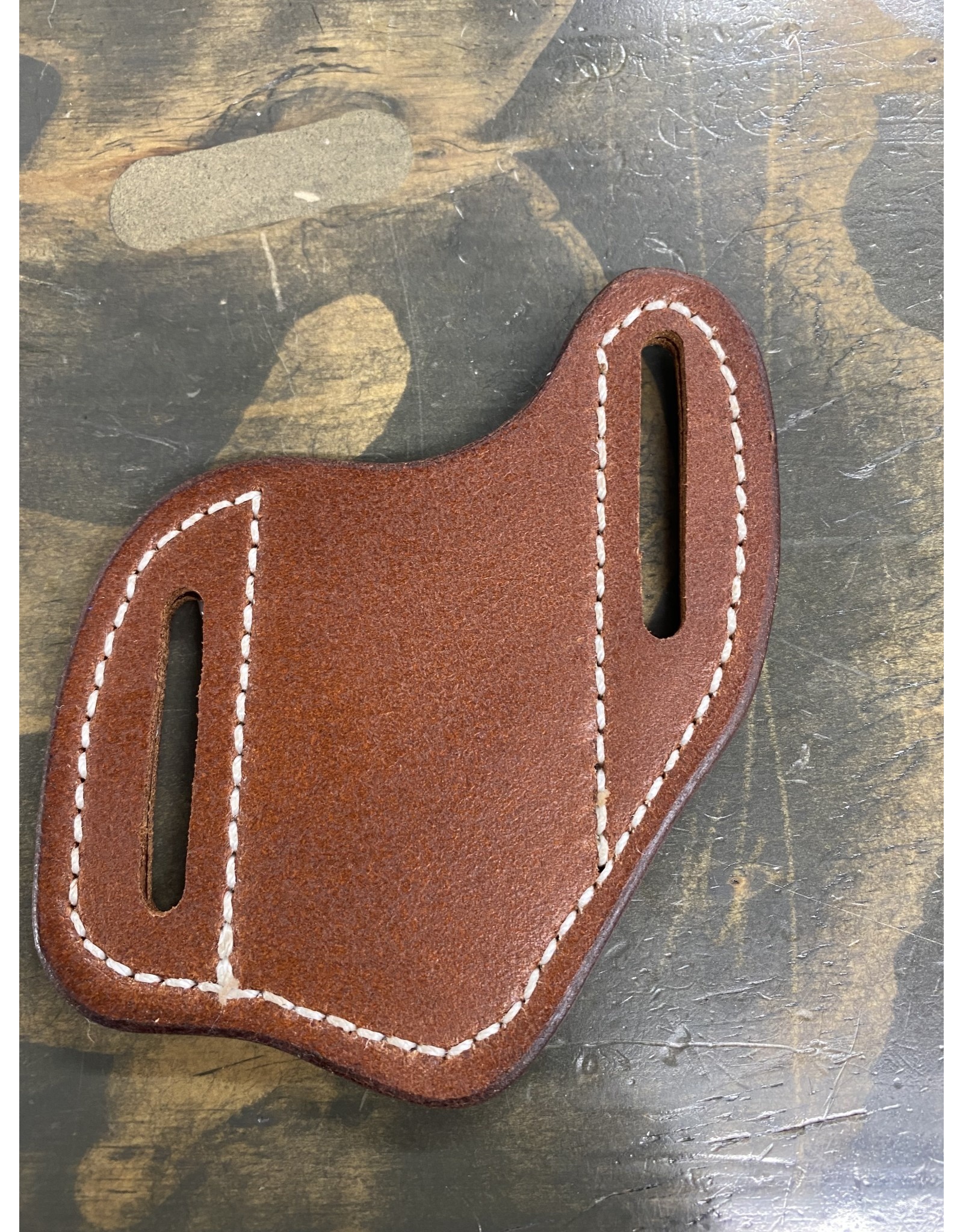 Chase Combs Leather 2 Cs Leather Chestnut Knife Sheath