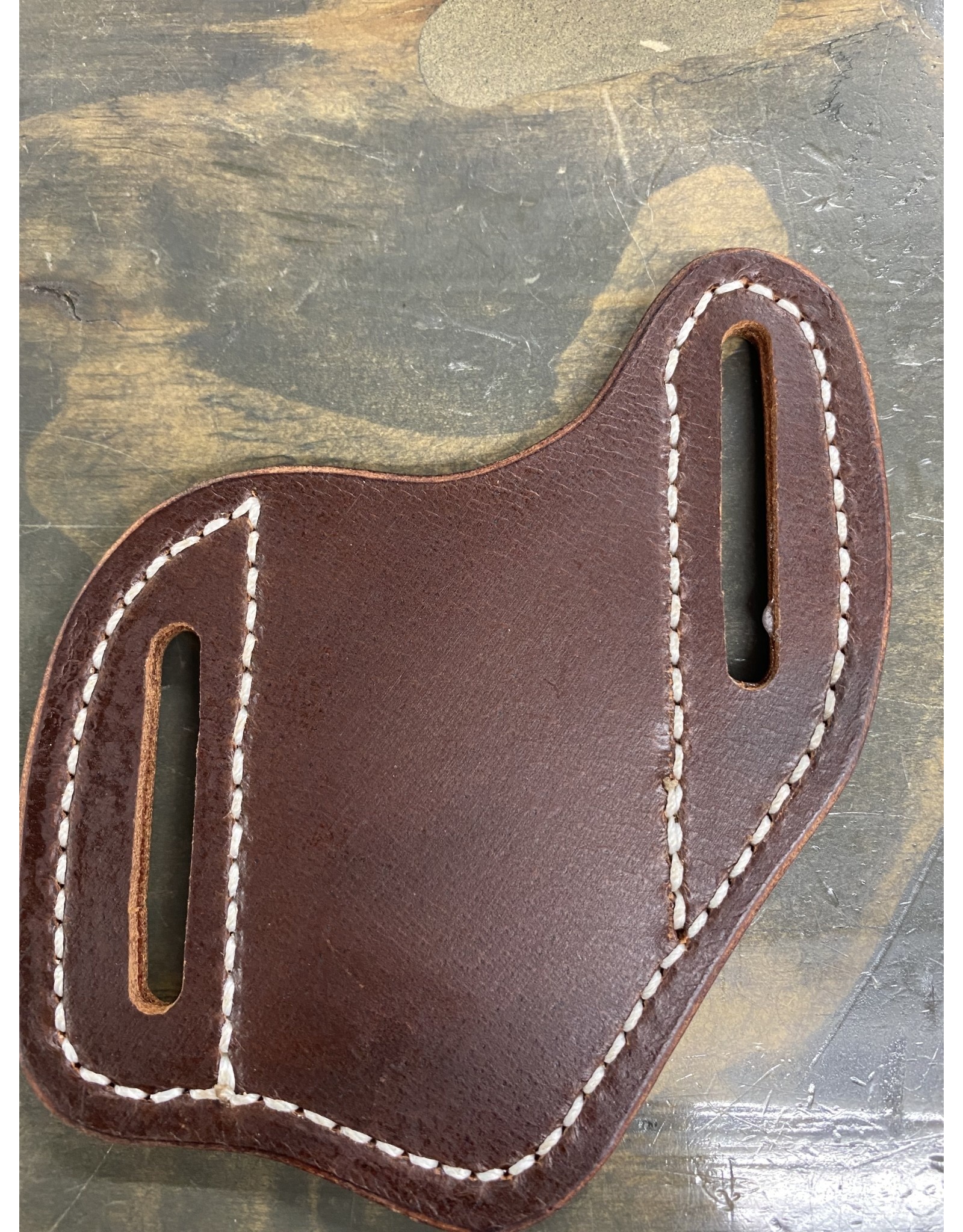 Chase Combs Leather 2 Cs Leather Mahogany Knife Sheath