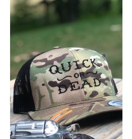 Quick or Dead Army Camo Logo Cap