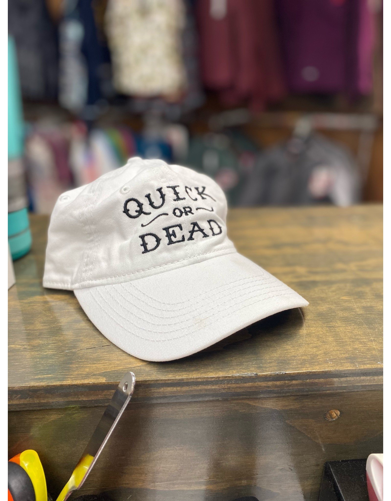 Quick or Dead White Dad Cap