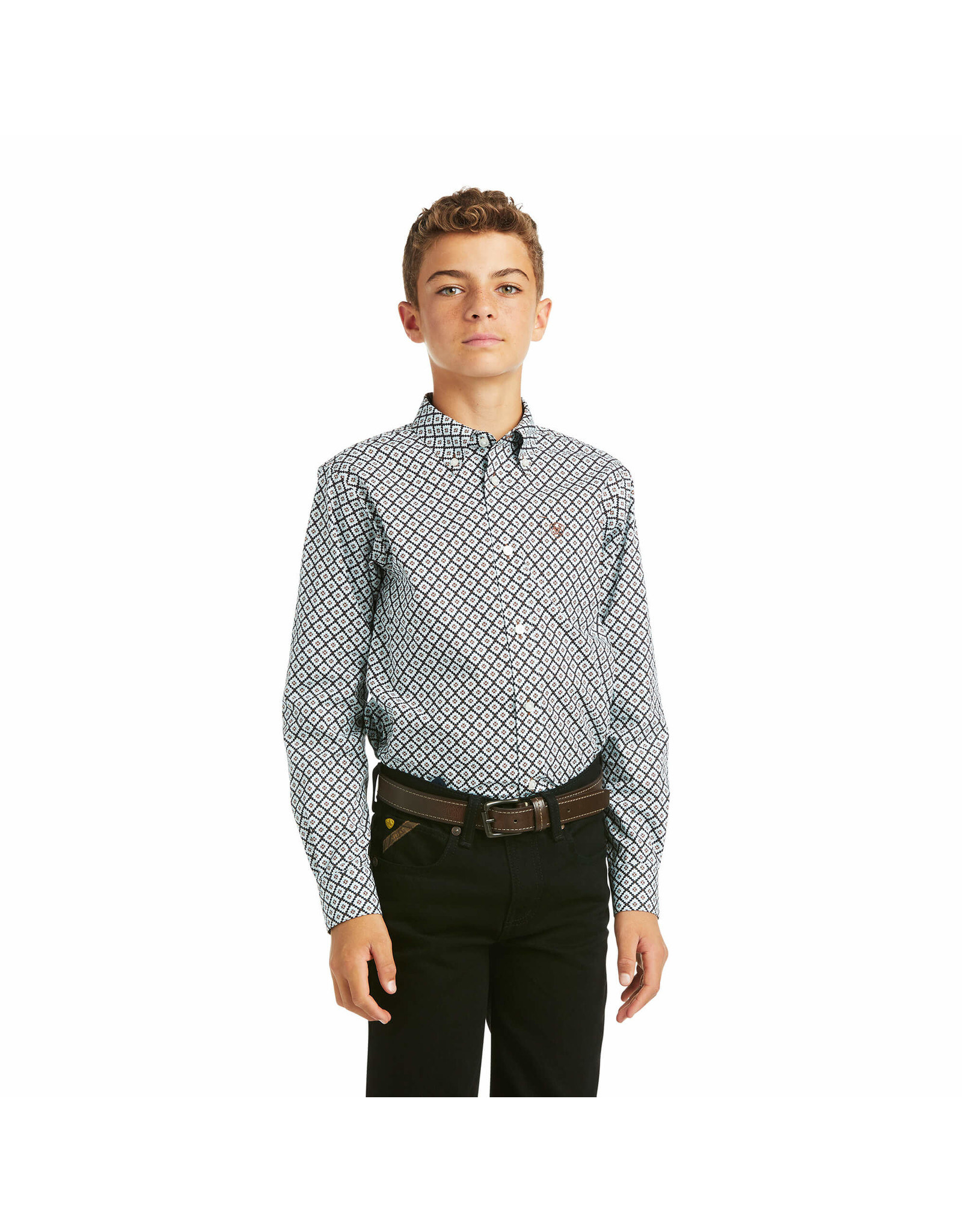 Ariat Kid's Marquez Classic Tranquil Aqua 10037670 Western Shirt