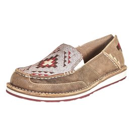 Ariat Ladies Deco Brown Bomber/Crackled White 10038485 Cruiser Casual Shoes